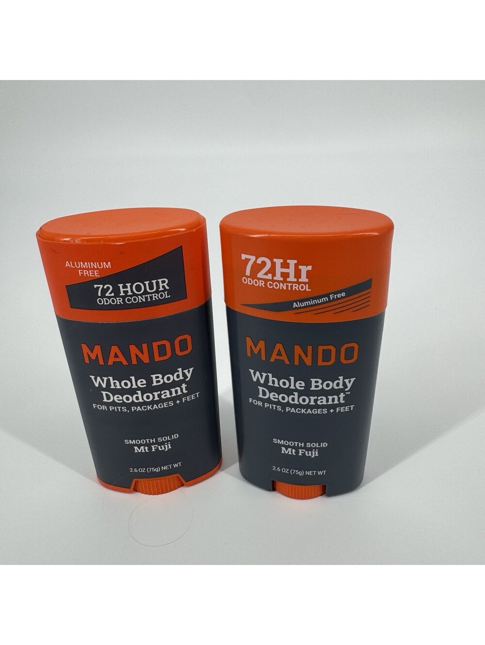 New Mando MT FUJI Whole Body Deodorant 2.6 oz Smooth Solid 2 Sticks Man